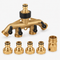 4-Way Brass Hose Splitter + ALL conectors