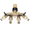 4-Way Brass Hose Splitter + ALL conectors
