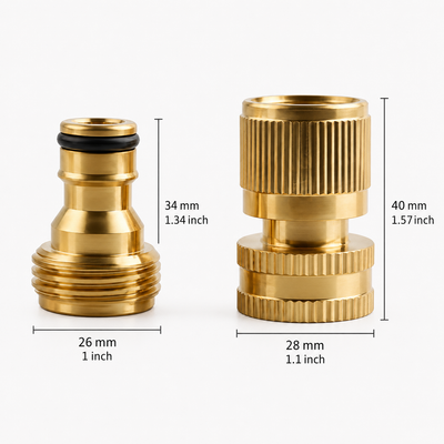 3/4" Brass Garden Hose Quick Connector