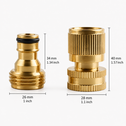 3/4" Brass Garden Hose Quick Connector